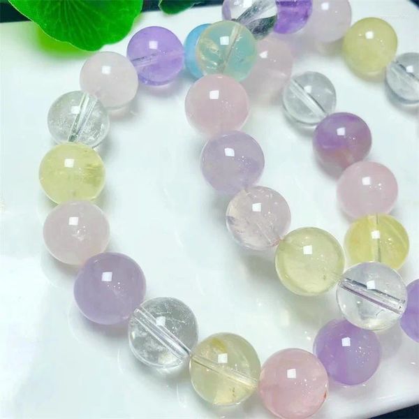 Bracelet naturel coloré Asai Quartz Bracelet Fortune énergie chaîne minérale femme amulette bijoux cadeau de guérison 10mm 1 pièces