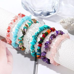 Bracelet Bracelet en pierre concassée naturelle bohème couleur femmes bijoux de gravier à la mode irrégulière