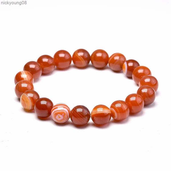 Bracelet naturel véritable cornaline rouge ronde pierres semi-précieuses perles 6 8 10 MM Bracelets femmes hommes bijoux de guérison accessoires cadeau L231114