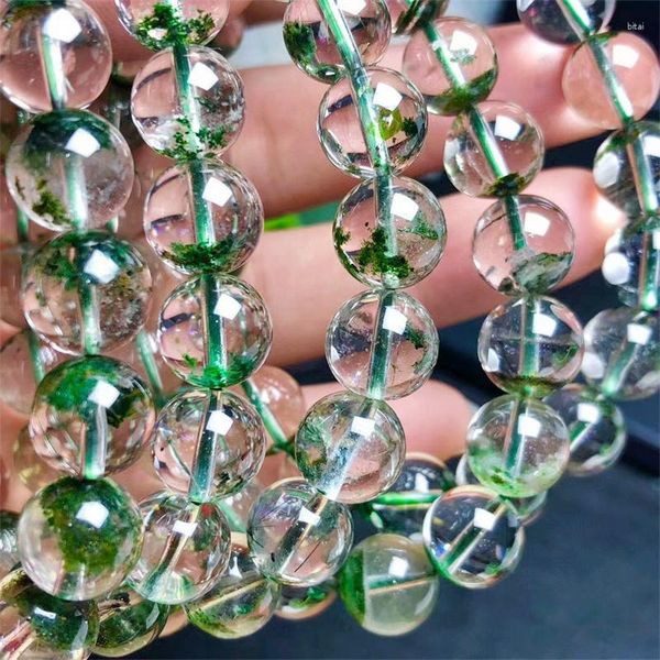 Bracelet naturel vert jardin Quartz Bracelet Fortune énergie chaîne minérale femme amulette bijoux cadeau de guérison 8/10mm 1 pièces