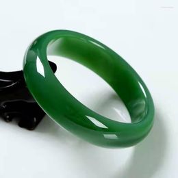 Bracelet Jade vert naturel sculpté à la main Bracelet Femme Bracelets Bijoux Jadéite Melv22