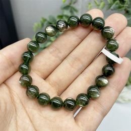 Bangle Natural Green Green Lepidoliet Bracelet Square Bead Crystal Healing Stone Fashion Gemstone Sieraden Gift 9mm 1 stks