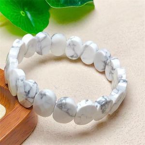 Bangle Natural Howlite Bracelet Fashion Women Healing Sieraden Gemstone Reiki Energy Stone Holiday Gift 1pcs 10x14mm