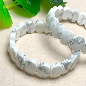 Bangle Natural Howlite Facetted Charms Luxe bracalet mode gepersonaliseerde mannen vrouwen vakantie cadeau sieraden 1stcs 10x14mm