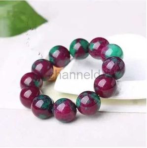 Brazalete Pulsera de jadeíta natural cuentas redondas pulsera de esmeralda de jadeíta de rubí natural 240319