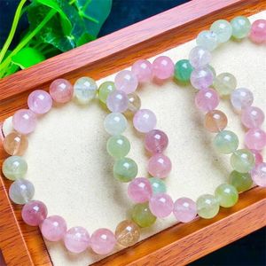 Bangle Natural Macaron Tourmaline Bracelet Quartz edelsteen sieraden Crystal Stretch Children Birthday Cadeau