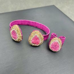 Bangle Natuurlijk mineraal kristal slangenhuid armband ring Mode persoonlijkheid Dames bruiloft banket sieraden 230911