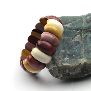 Bangle natuurlijke mookaiet jaspis stenen kralen armband natuursteen armband DIY sieraden voor vrouw voor man groothandel!