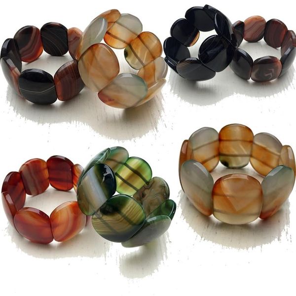 Bracelet naturel multicolore botswana agates bracelet / Sardonyx pierre perles bracelet pierre naturelle bracelet bijoux pour femme pour cadeau entier