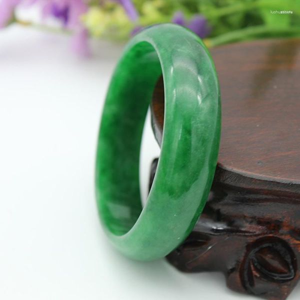 Brazalete Natural Myanmar Esmeralda Jade Verde Brazaletes Jadeíta Pulseras Joyería Pulsera Para Mujeres