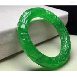 Bangle natuurlijk origineel ecologisch patroon hand gesneden draak jade sieraden echte armband dames verzenden