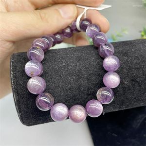 Bracelet en lépidolite violette naturelle, fait à la main, en cristal de Quartz, bijoux extensibles, cadeau d'anniversaire pour enfants, 1 pièces, 10MM