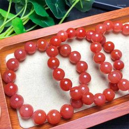 Brazalete de ágata roja Natural, pulsera de energía de la fortuna, cadena Mineral, amuleto de mujer, joyería, regalo curativo, 1 Uds., 12/10MM