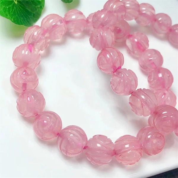 Bracelet naturel Rose Quartz fleur Bracelet cristal Reiki guérison haute qualité pierres précieuses mode enfants bijoux cadeau 1 pièces