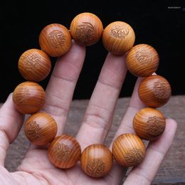 Bangle natuurlijke sandelhout rozenkrans mooi 20 mm geurige handgemaakte armband