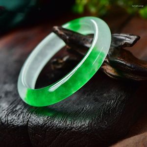 Bangle natuurlijke zon groen jade origineel ecologisch patroon zwevende bloemarmband sieraden accessoires geluk cadeau