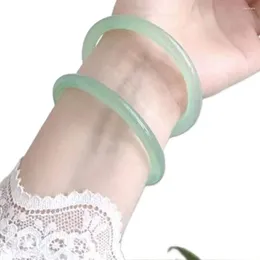 Bangle Natuurlijke dunne armband Handgesneden armbanden Dames Sieraden Imitatie Jade Glazen armbanden voor