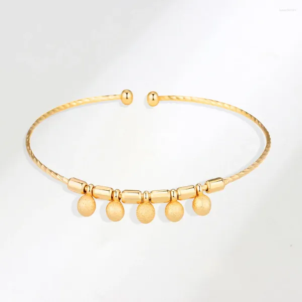 Brazalete NBNB Llega Pulsera de cuentas giratorias para mujeres Romántico Mujer Brazalete Plata Color Oro Chica Fiesta Joyería de mano Regalo