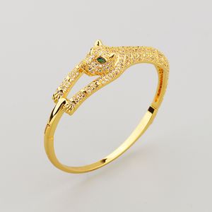 Bangle nieuwe 18k vergulde run Leopard Diamond Bangle armbanden keten ontwerper voor vrouwen mannen paar mode juwelen ontwerper Weddin