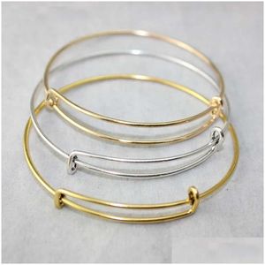 Bracelet Nouvelle Mode Extensible Fil Bracelets Diy Bijoux Choisissez Taille Câble Réglable Charme Bracelet Accessoires En Gros Drop Deliver Dhdc6