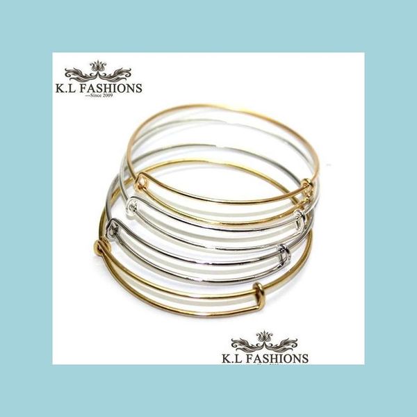 Bracelet Nouvelle Mode Sier Fil D'or Bracelet Bracelet Pour Diy Perles Petit Charme Extensible Usa À La Mode Accessoires En Gros Dr Lulubaby Dhc6U