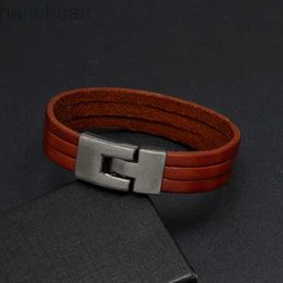 Brazalete Nueva pulsera de cuero Hombres Brazalete vikingo Homme Cool Biker Accesorios Pulseira De Couro Masculina Leder Brazalete Joyería vintage ldd240312