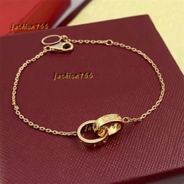 Bracelet Nouveau Style Titane Acier Chaîne Bracelet Bracelet Bracelets 2024 Diamant Bracelets Femmes Luxueux Designer Cadeau Lettre Maison Rose Non Décoloration Bijoux Cadeaux