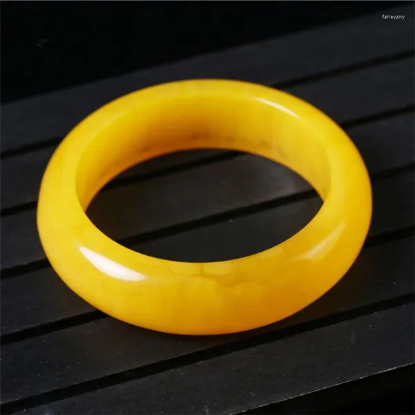 Bracelet de cire d'abeille vieux bracelet Amber Huile de poulet pour hommes et femmes Style ethnique jaune cent