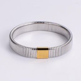 Bangle open elastische armband mannen sieraden luxe ontwerper goud gemengde kleur vintgae hiphop armbanden voor vrouwen