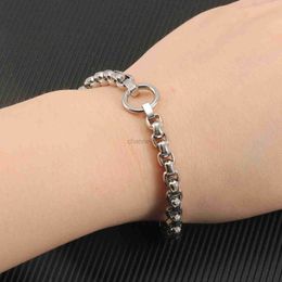 Bangle Pearl Link Armbanden voor Vrouwen Roestvrij Staal 316L Kleur Zilveren Ketting Sieraden Accessoires Voor Meisjes Vrienden Gift 240319