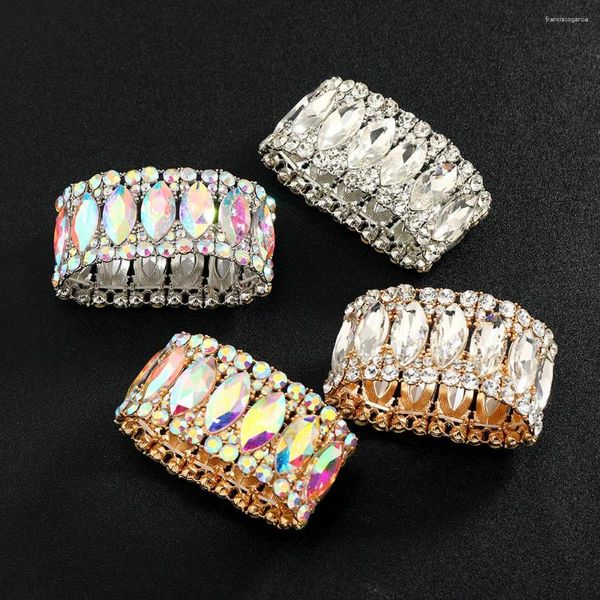 Bracelet personnalité exagéré extensible Distance strass Bracelet Punk cristal verre breloque bracelets pour femmes bijoux