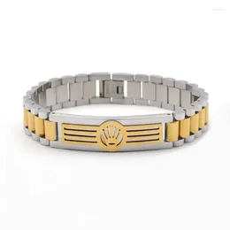 Bracelet personnalité chaîne en acier inoxydable Bracelet hommes Unique classique couronne Punk vent montre mode cadeau de noël