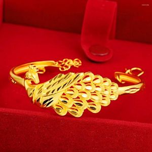 Bangle Phoenix Cuff Femme Bracelet Yellow Gold Film Classic Dubai Wedding Party Femme Bijoux Cadeau