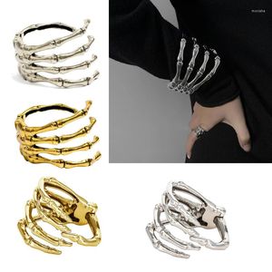 Bangle punk overdreven skelethand gotische edgy bot klauw armband armring voor vrouwelijke mannen