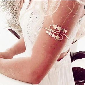 Bangle Punk Gold Alloy Spiral Armband Swirl bovenarm Open manchet Armlet armbanden armbanden voor vrouwen Boho Gypsy Party sieraden Gift