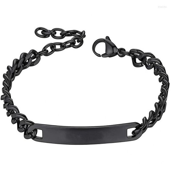 Brazalete Punk de bajo perfil, cadena cubana de lujo, diseño de hebilla negra para hombres y mujeres, pulsera sencilla del mismo estilo, regalo de joyas de fiesta con personalidad