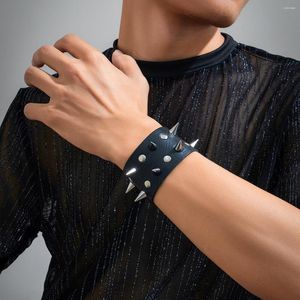 Bracelet punk punk punk avec bracelet à pointe pour hommes bracelets de manche de taille cosplay d'esclaves 2023 accessoires de bijoux de mode masculin
