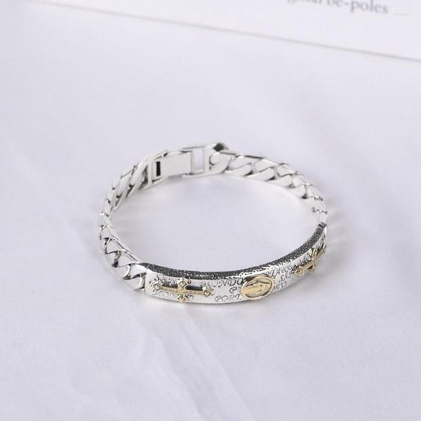 Brazalete de Plata de Ley 925 pura, pulseras de lujo para hombre de clase alta, joyería para novio, venta al por mayor