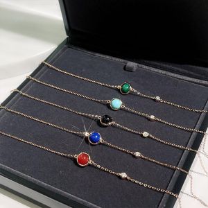 Bracelet pur 925 bijoux en perles de couleur pour femmes en argent sterling beau bracelet de luxe en argent naturel bracelet bijoux de fête.nouveau