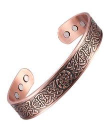 Brazalete de cobre puro de brazalete para mujeres hombres pulsera magnética beneficios magnéticos big blangos de atención médica joyería9020746