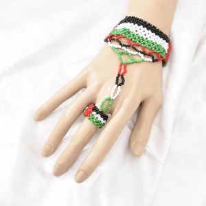 Bangle Pure Handmade Color Rice Ball Resin Finger Blacelet Ethnic Handwar Geschikt voor dames kerstfeest sieraden geschenken