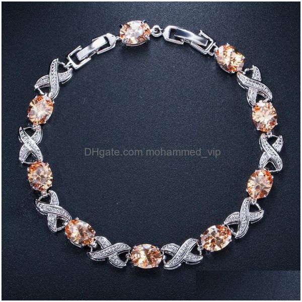 Bracelet Raimabom 925 Solide Sterling Sier Créé Moissanite Morganite Ruby Gemstone Charm Bracelets Fine Bijoux En Gros Drop Delive Dhklg