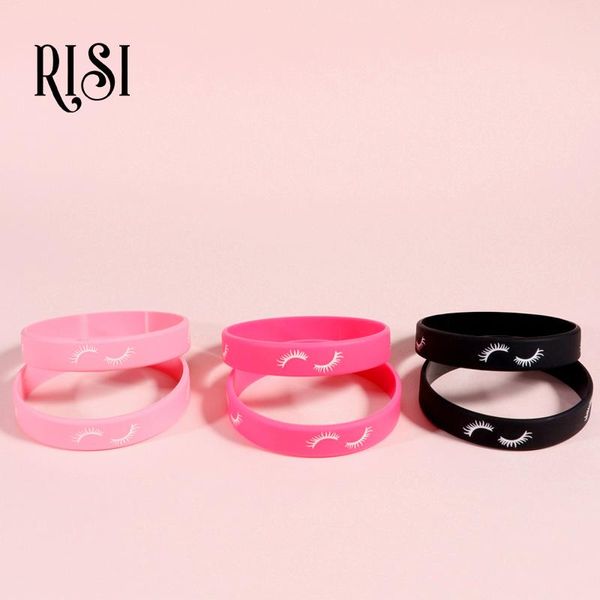 Bangle Risi Diseño de pestañas de silicona Holograma de la pulsera de goma