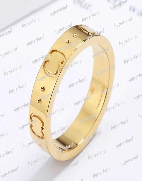 Bangle Rose Gold Designer anneaux pour hommes Hip Hop Femme Love Couple Ring Engagement For Women Luxury Jewelry Retro 925 Silver Letter AN5033952