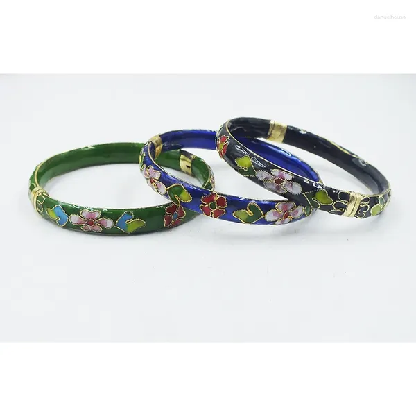 Bracelet vente en gros 3 pièces émail cloisonné multicolore. Offrez un Bracelet classique à maman