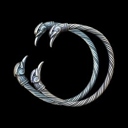 Bangle Sanlan Viking Ravens Bracelet Odin Ravens Hugin en Munin Raven Pagan armbanden Bangen Barmels mannelijke Raven Vikings Norse Noordse G230210