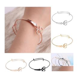 Bracelet Ciseaux Bracelets Lien Longue Chaîne En Or Pour Les Femmes Mode Simple Manchette Drop Livraison Bijoux Dh1D6