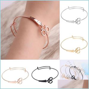 Bangle Schaar Armbanden Link Lange Gouden Ketting Voor Dames Mode Eenvoudige Manchet Drop Levering Sieraden Dhsbh