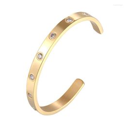 Bracelet Vendre Belle 9 Zircon Manchette Amour Pour Femmes Et Hommes Top Qualité Bijoux Trois Taille Ovale Ouvert Bracelet En Gros