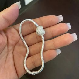 Brazalete de venta de alta calidad 925 pulseras de cadena de serpiente de plata esterlina pulsera de marca Pandora para mujer joyería 231025